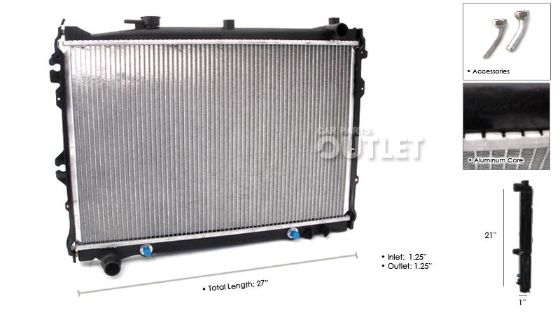 89-95 mazda mpv 2.6 l4 3.0 v6 radiator mini van auto 1989-1995 at a/t toc van