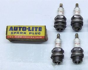 1900 - 1940 packard, cadillac, buick, etc autolite t-7 spark plugs - 4 -nos