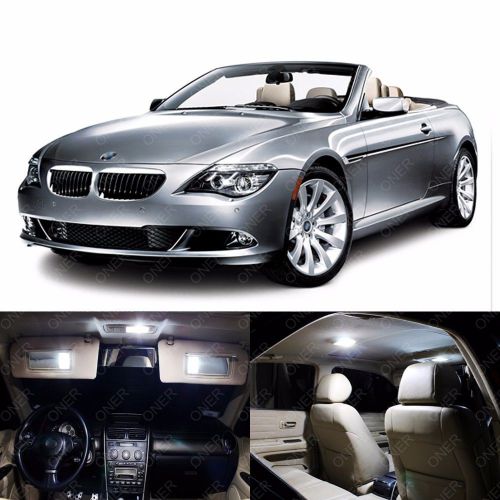 12 x xenon white led interior light package for bmw 6 series m6 2005 - 2010 c