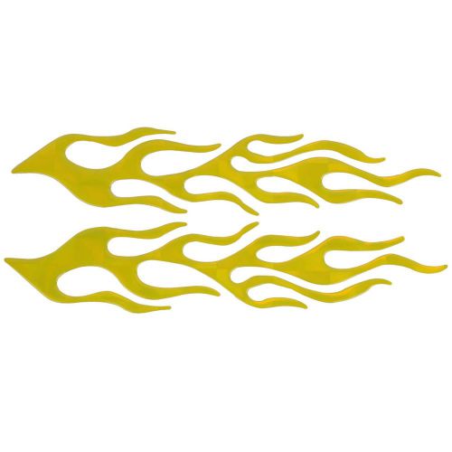 Yellow soft gel flame sticker decal decoration for motorcycle motorbike#