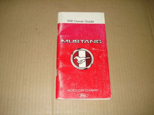 1981 ford mustang owner&#039;s guide (owner&#039;s manual)