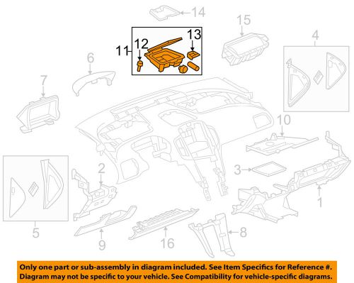 Chevrolet gm oem 11-15 volt instrument panel-compartment 22740674