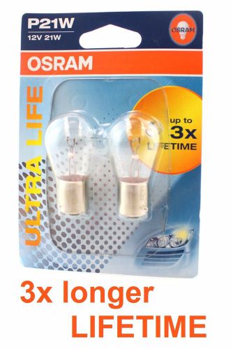 2x p21w osram ultra life 21w 12v 7506ult-02 stop break rear ultralife germany