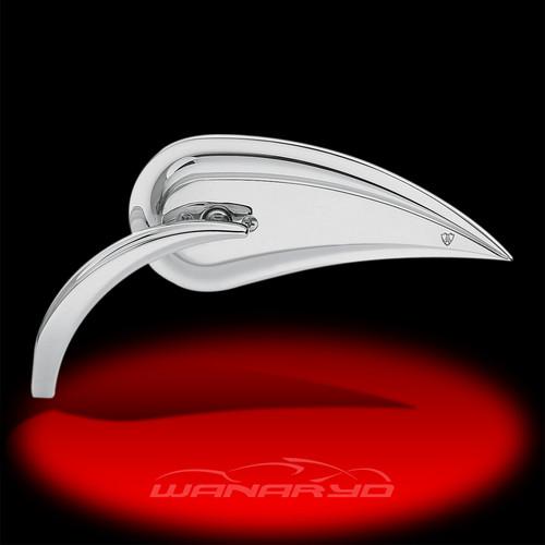 Arlen ness rad iii teardrop die-cast mirror, chrome right