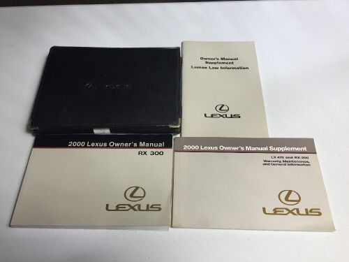 2000 00 lexus rx300 vehicle owners manual book handbook w/ case &amp; more