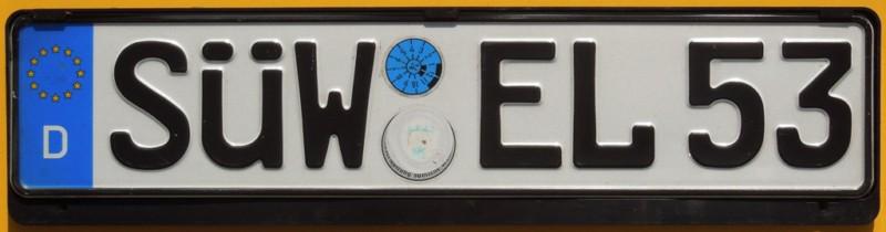 German umlaut euro license plate + bmw frame + 528i 528 528i e39 530i 5 series