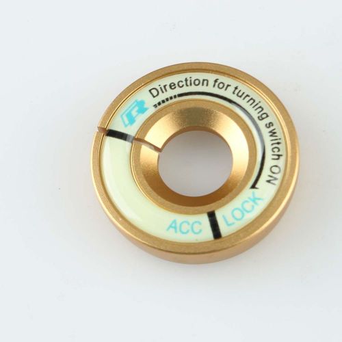 Golden luminous decor r ignition keyhole ring for vw golf tiguan jetta