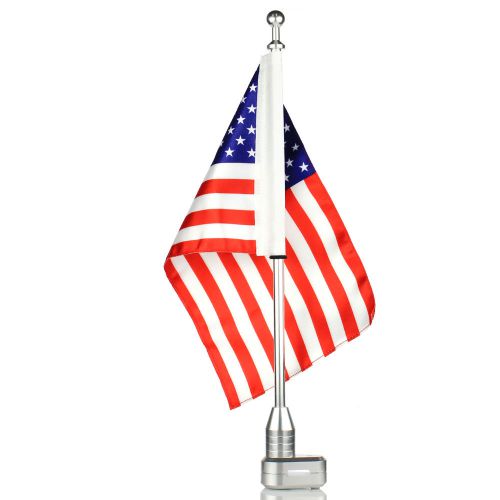 Cool motorcycle us usa flag motor bike hanging flag with flagpole flagstaff