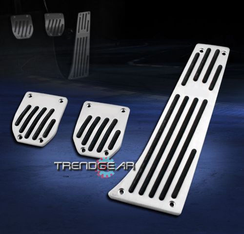 Bmw mt manual aluminum pedal pad set cover kit 3pcs e30 e36 e60 e87 e92 m5 z3 x3