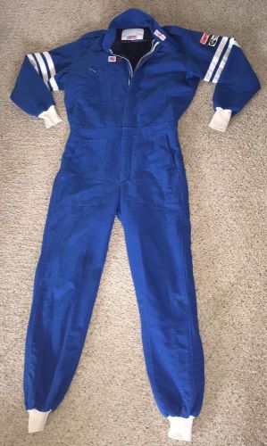 Vtg simpson auto racing fire suit blue