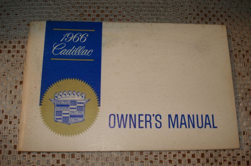 1966 cadillac owners manual original rare glovebox book 66