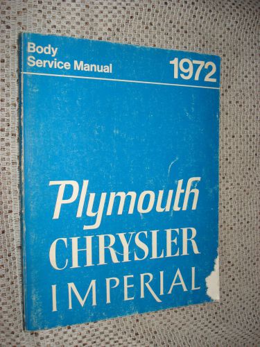 1972 plymouth chrysler body shop manual original service book nr