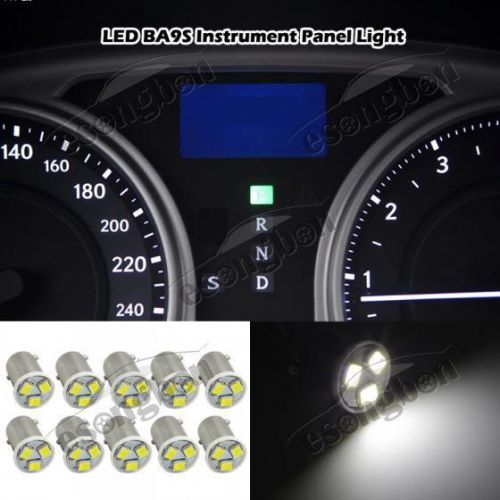 10x white ba9s led instrument speedo dashboard light bulb 57 1895 12v