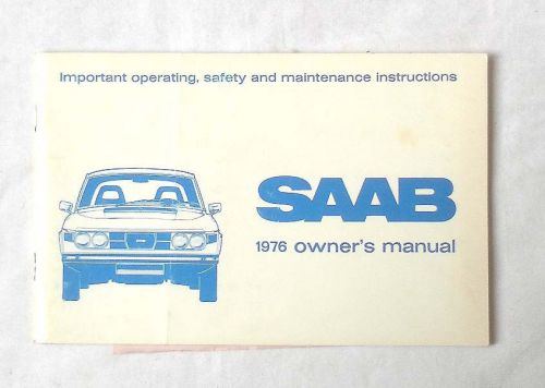 1976 saab owners manual original