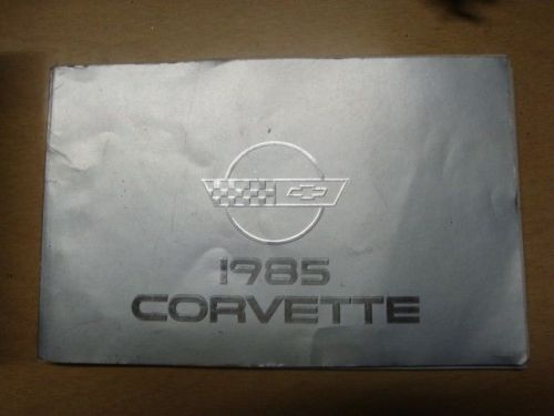 1985 corvette owner manual