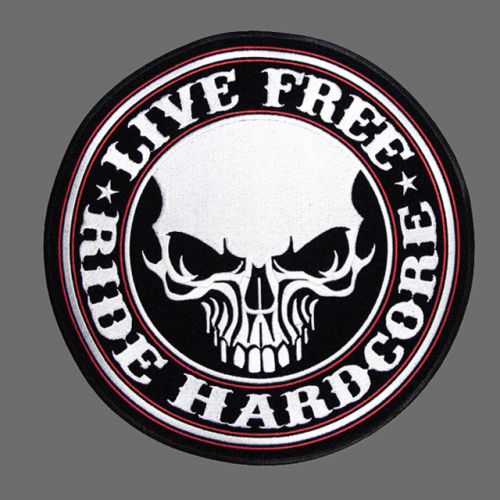 Ride hardcore skull patch 4 inch  biker patch