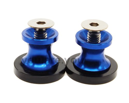 Blue kawasaki mini swingarm spools sliders 10mm bolts ninja zx 6r 9r 10r 14r rr