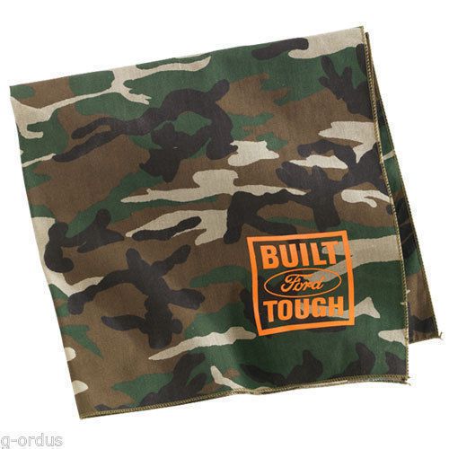5 pack lot of built ford tough camouflage bandannas made in usa! f150 f250 f350