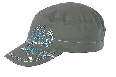 Divas snowgear cadet womens adjustable hat dark gray/blue os