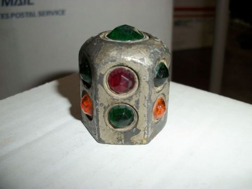 Lqqk! old model t era vintage glass jewel dash light auto car antique