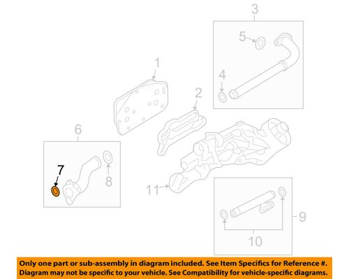 Gm oem oil cooler-outlet pipe seal 24445723