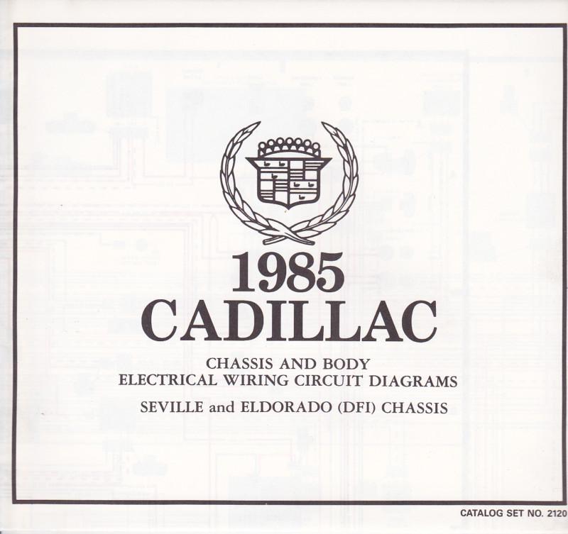 Nos 1985 cadillac seville & eldorado (dfi) chassis wiring circuit diagrams