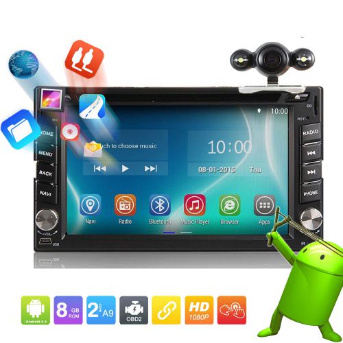 Android4.4 6.2&#034; double din 3g-wifi car gps nav dvd player bt indash radio+camera