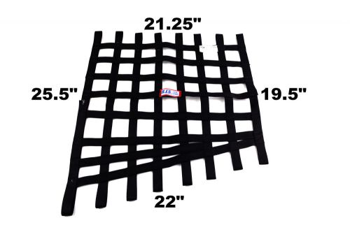 Rjs racing sfi 27.1  black ribbon loop window net 21.25 x 19.5 x 22 x 25.5