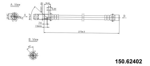 Brake hydraulic hose fits 2002-2007 saturn vue  centric parts