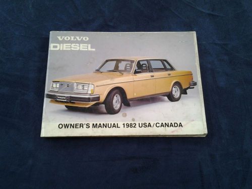 Volvo 1982 240 diesel owners manual