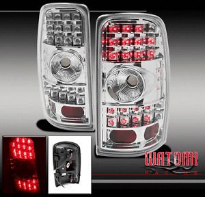 00-06 suburban tahoe yukon xl denali led tail brake lights chrome ls lt sle slt