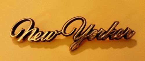 Vintage chrysler new yorker gold emblem script nameplate letters 2964597 11779