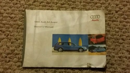 99 1999 audi a4 avant owners manual guide / book