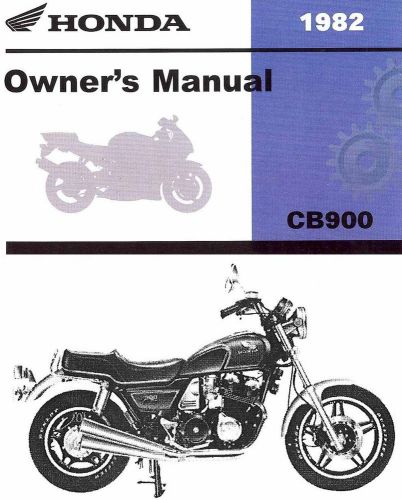 1982 honda cb900 motorcycle owners manual -cb 900 -honda-cb900