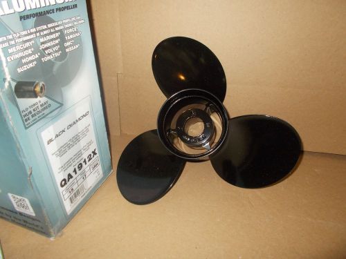 New quicksilver qa1912x black diamond boat propeller 15 x 17 mercury mariner