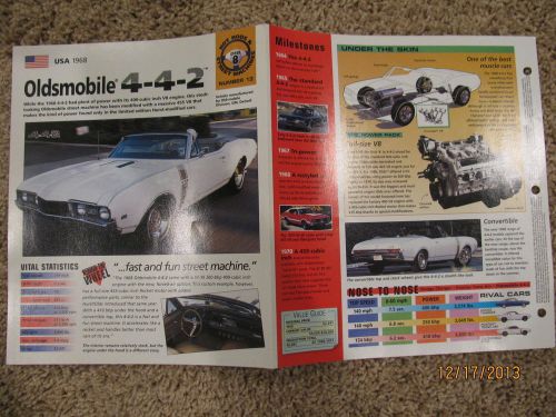 ★★ 1968 oldsmobile 4-4-2 - collector brochure specs info ★★