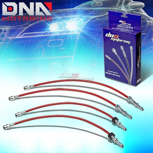 For bmw e46 3-series 318/325 red stainless steel braided hose brake line/cables