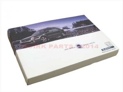 2003 subaru impreza owner&#039;s instruction manual / guide genuine oem new