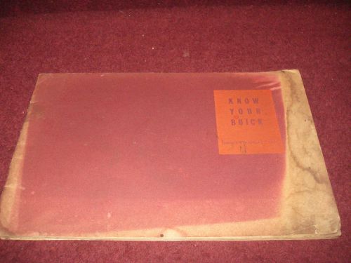 1936 buick owner&#039;s manual / owner&#039;s guide / original!!!