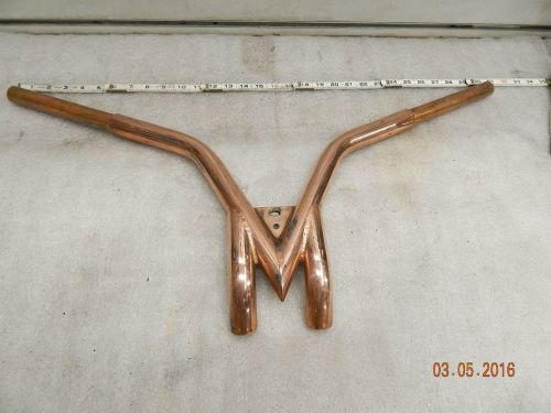 Copper american ironhorse handlebars 1 1/4 custom chopper bars risers built in!