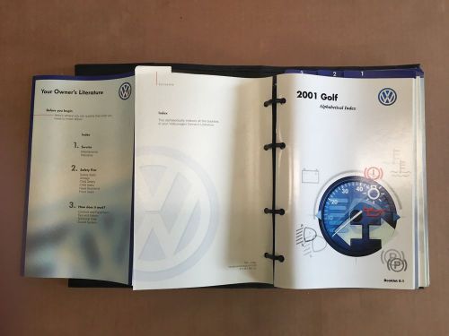 2001 volkswagen golf/gti owners manual book booklet vw mk4 - genuine