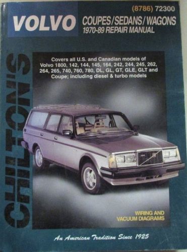 Volvo coupes, sedans, wagons, 1970 - 1989 chilton repair manual