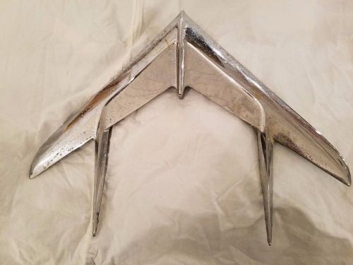 56 1956 pontiac chieftain hood ornament airplane wing rat rod part # 521426