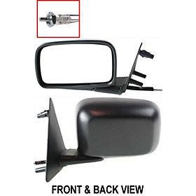 Manual remote side view door mirror assembly driver's left manual fold