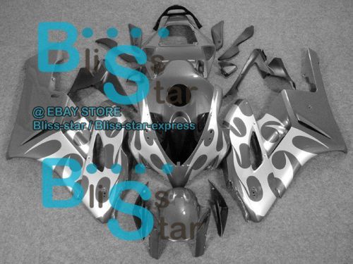 Silver pattern injection fairing kit set honda cbr1000rr 2004-2005 59 b4