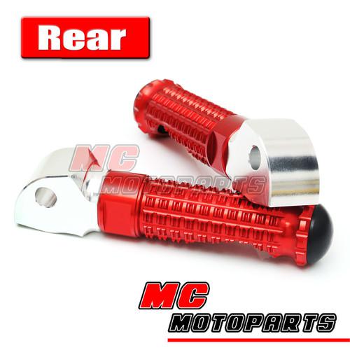 Red billet m-pro rear foot pegs honda st 1300 pan european 02-2009 10 11 12 13