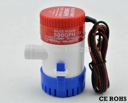 New 12v 500gph submersible fishing boat water bilge pump