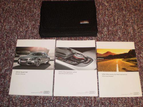 2012 audi s4 car owners manual books navigation guide case all models