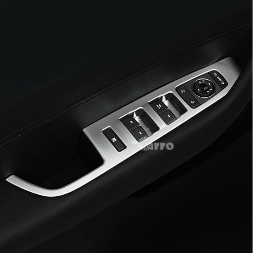 Interior windows switch trims cvoer chrome abs matte fit hyundai sonata 15-16