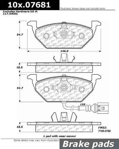 Centric 104.07681 brake pad or shoe, front